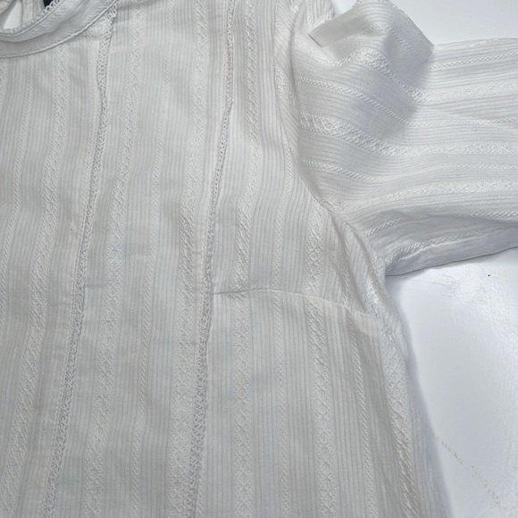 ModCloth embroidered striped long sleeve blouse buttons in back - Picture 11 of 11